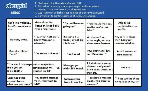 OkCupid Bingo Game