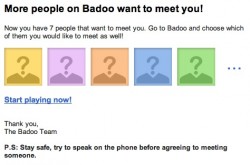 badoo blank email