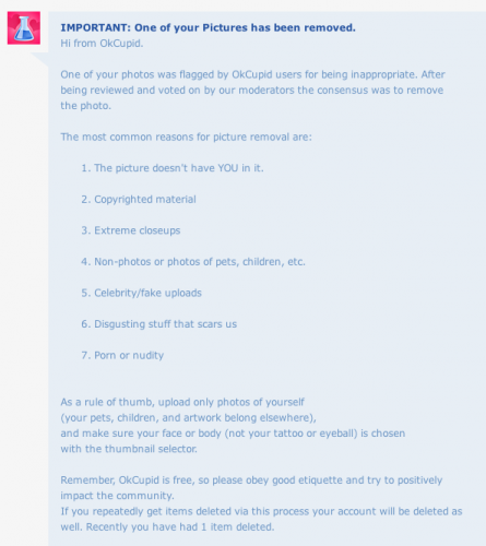 okcupid removed photos